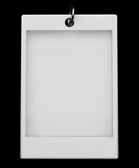 blank frame paper with clip