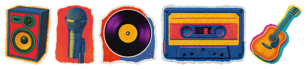 Retro music icons collection © Rawpixel.com
