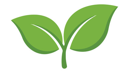 Green sprout icon representing growth, nature, environment, ecology, and sustainable development for design projects