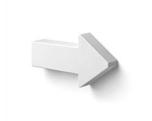Fototapeta premium Minimalist Right Directional Arrow Against Clean White Background, Conveying Simplicity and Modernity
