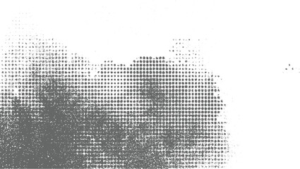 Grunge Noise Dot Grain Halftone Gradient Texture Vector Pop Art Abstract Pattern, Black and white Retro pixelated vector design on transparent background