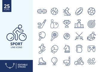 icon packs sports vector editable stroke © Sugeng