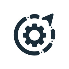 Gear icon representing progress and efficiency in design