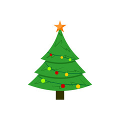 Fototapeta premium christmas tree isolated on white