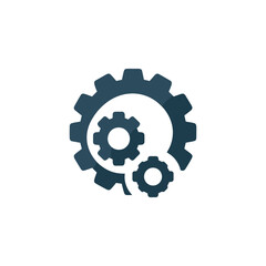 Fototapeta premium Gear icons representing teamwork and collaboration concepts