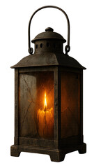 Haunted Halloween Lantern PNG – Vintage Spooky Candlelight Decoration