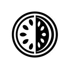 Minimalist watermelon slice icon