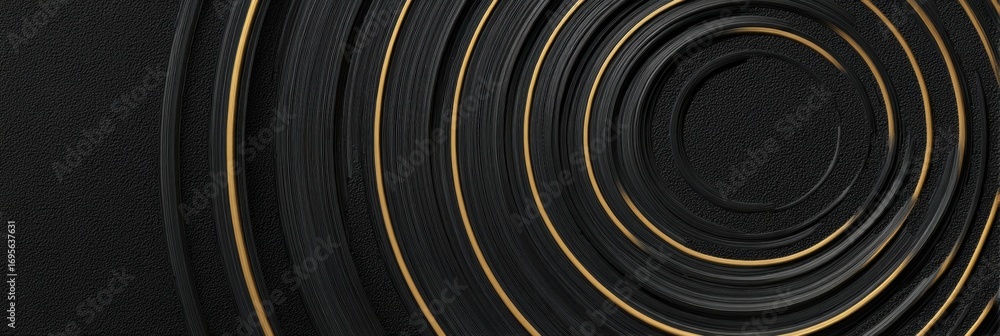 Aufkleber circular patterns create a mesmerizing visual effect in a dark and textured background during an art