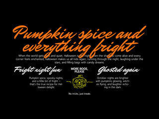 Hand Drawn Halloween Typography Vector for Shirt Design
