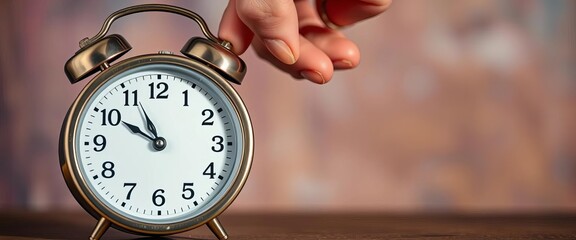 A hand places a vintage clock into a piggy bank,   future planning,   retirement