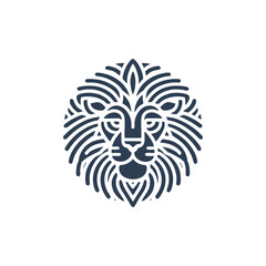 Obraz premium Intricate lion head design with stylized mane pattern