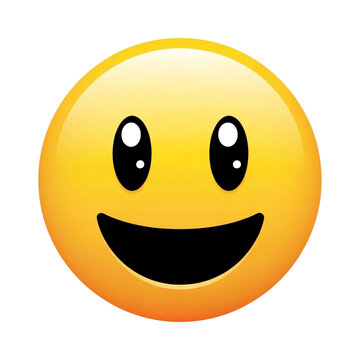 Happy, smiling emoji expressing joy and happiness, perfect for social media and positive vibes.