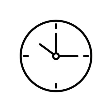 Minimalist clock design showing specific time for concept of deadlines and time management