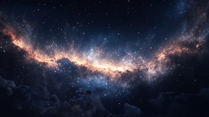 Obraz premium Cosmic Nebula: A Serene Celestial Tapestry of Stars and Dust