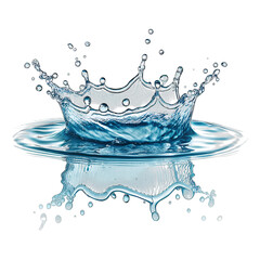Blue Water Splash Effect PNG Cutout Transparent Background.