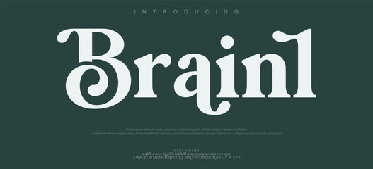 Luxury minimalist alphabet display font vector. Elegant typeface