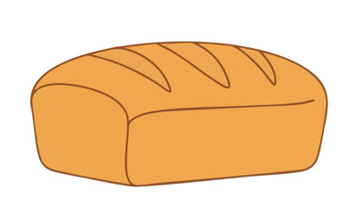 Illustration of a loaf of bread with brown crust and scoring. (Created Using Generative AI Tools)