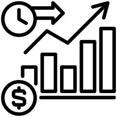 forecast icon isolated on white background. vector illustration icon for market fluctuation