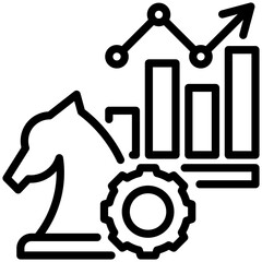 strategic icon isolated on white background. vector illustration icon for market fluctuation