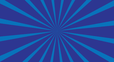 Radiating blue stripes bursting outward from a central point dynamic abstract background pattern