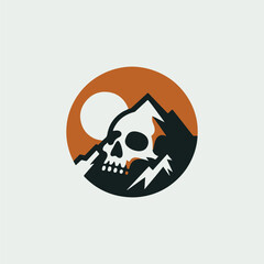 Skull mountain logo