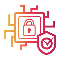 security Line Gradient Icon