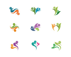 Community people care logo and symbols template