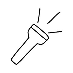 flashlight hand draw illustration