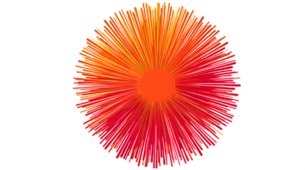 Abstract Radial Burst, isolated on transparent background