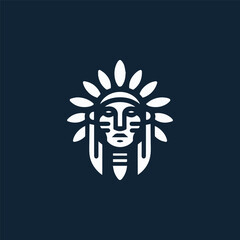 Native American Face Logo