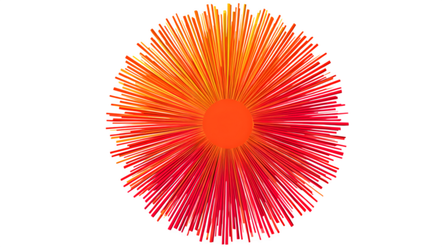 Abstract Radial Burst, isolated on transparent background