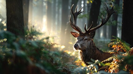 deer in the woods