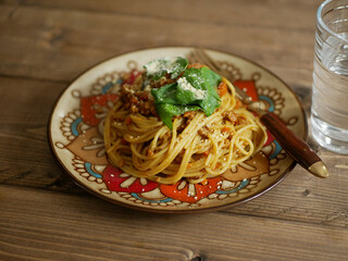 キーマカレーパスタ