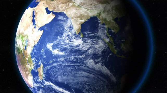 Planet Earth Highlighting The Country Of Kenya With Blue Outline. - graphics