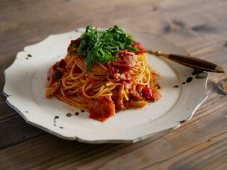 和風トマトパスタ