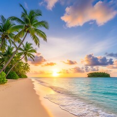 Tropical Sunset Beach Paradise.