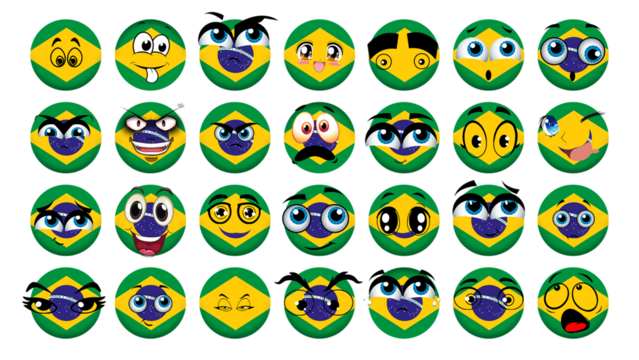 Brazil Flag Emoji PNG | Full HD Transparent Background