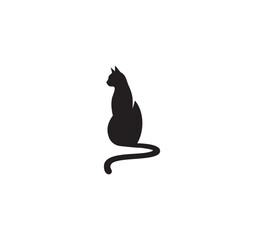 Minimal Silhouette Logo Design &ndash; Modern Vector Icon Illustration Cat