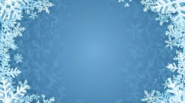 Winter Wonderland Elegant Snowflake Border for Festive Designs