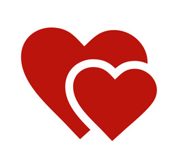 two red hearts