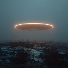 Twilight UFO encounter high resolution picture