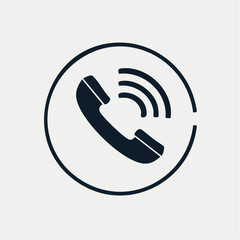Contact Us Simple Phone Icon for Website or App