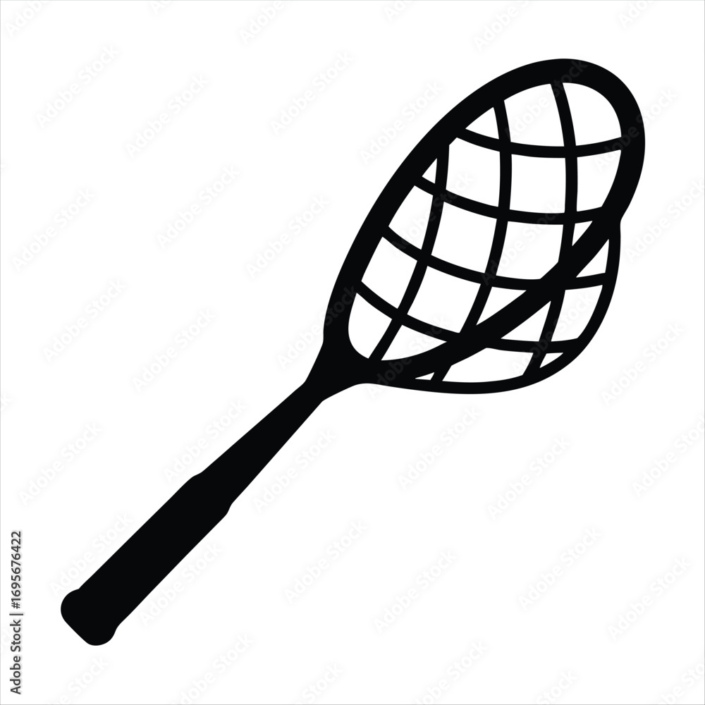Aufkleber stylized vector graphic of a fishing or butterfly net implement