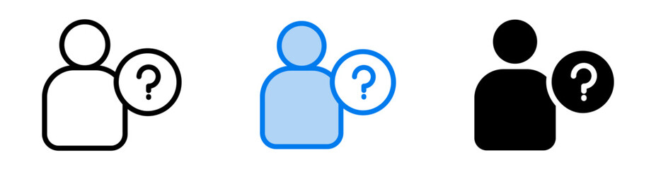 Help icon set multiple style collection