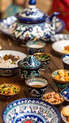 Fototapeta premium Colorful Central Asian feast