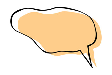 Hand drawn speech bubble Blank empty message box Textbox frame for banners, price tags, stickers, design