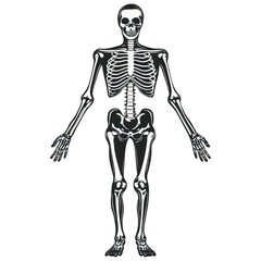 skull, halloween, festival, vector, transparent background, skeleton, medical, anatomy, bones, bone, body, human, biology, anatomical, dead, death, skeletal, healthcare, scary, horror