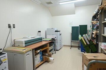 学校構内の印刷室