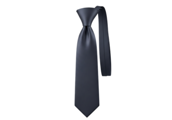 Elegant dark blue necktie isolated against a black background perfect dress code