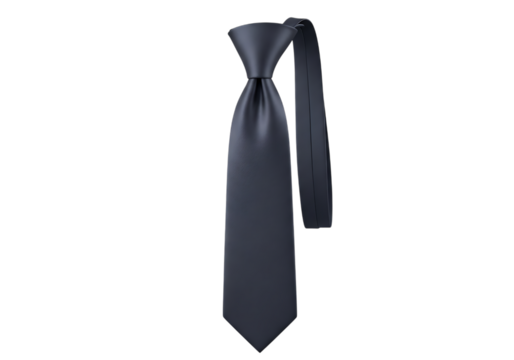Elegant dark blue necktie isolated against a black background perfect dress code